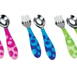 Munchkin Munchin Toddler Gaffel Og Skje 2-pack, Flerfarget