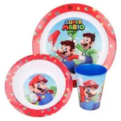Super Mario Lunsjsett Mikrovennlig, 3-pack
