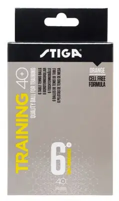 STIGA Baller Bordtennis Training ABS 6-pack, Oransje 1 STIGA Baller Bordtennis Training ABS 6-pack, Oransje