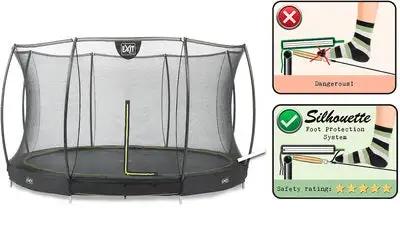 EXIT Silhouette Trampoline 366cm, Black 2 EXIT Silhouette Trampoline 366cm, Black - Bilde 2