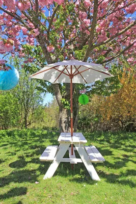 Woodlii Piknikbord Med Parasoll 3 Woodlii Piknikbord Med Parasoll - Bilde 3