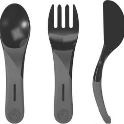 Twistshake Spise Selv Bestikk, Svart