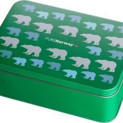 Pure Norway Go Matboks I Metall Isbjørn, Grønn