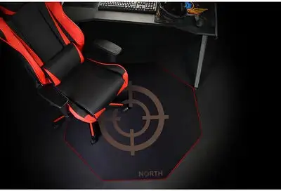 NORTH Pro Gaming Gulvmatte 100 Cm, Svart/Rød 2 NORTH Pro Gaming Gulvmatte 100 Cm, Svart/Rød - Bilde 2
