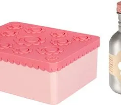 Blafre Matboks Blomster & Stålflaske 300 Ml, Rosa