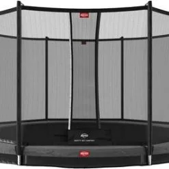 BERG Favorit InGround Trampoline 380 Inkl. Comfort Sikkerhetsnett, Grå
