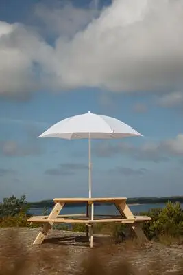 JLY Piknikbord Med Parasoll, Nature 3 JLY Piknikbord Med Parasoll, Nature - Bilde 3