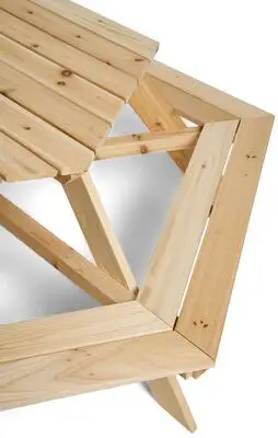 JLY Piknikbord Med Parasoll, Nature 7 JLY Piknikbord Med Parasoll, Nature - Bilde 7