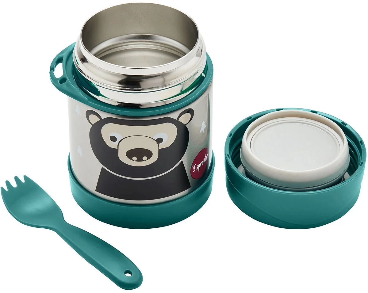 FRITIDSHJØRNET Butikk -FRITIDSHJØRNET Butikk 3 Sprouts Mattermos med Skedgaffel Bjorn 1